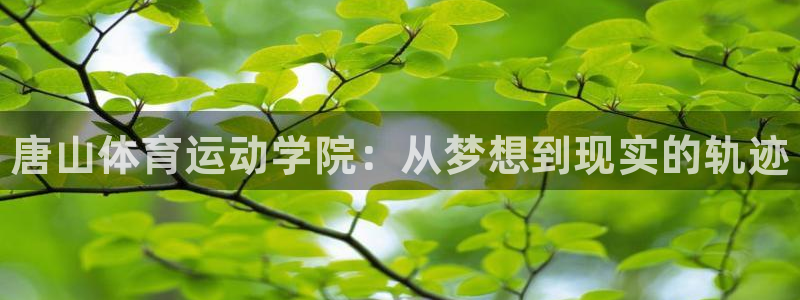 MK体育官网下载软件：唐山体育运动学院：从梦想到现实