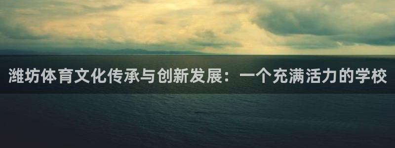 MK体育官网下载平台注册要钱吗：潍坊体育文化传承与创